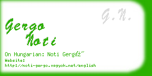 gergo noti business card